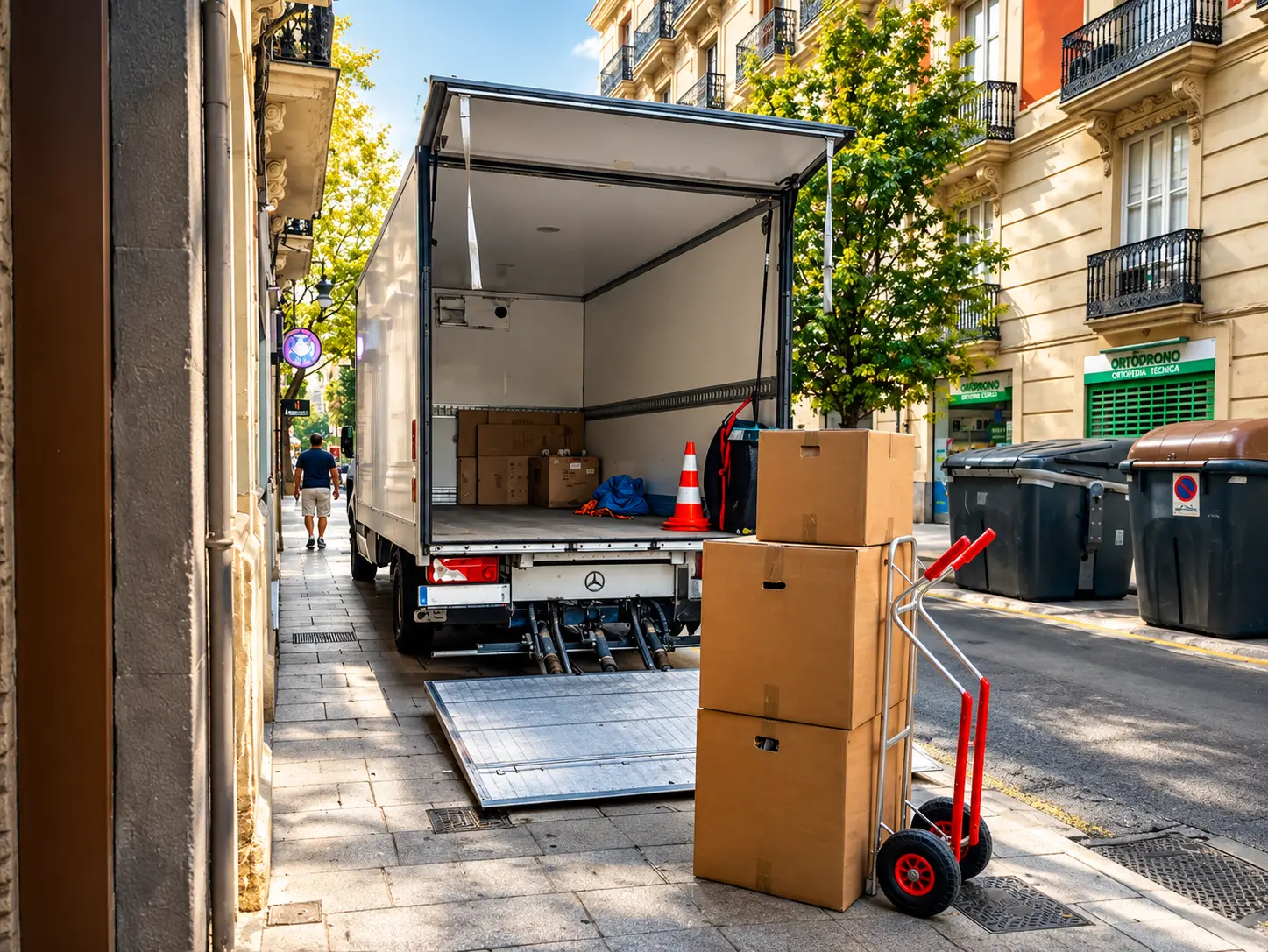 Hombre con furgoneta para pequeñas mudanzas y transporte de muebles en Valencia